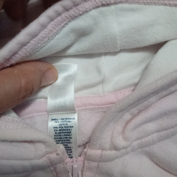 BabyGap Pink Fleece Hooded Sweater - Picture 3 of 3